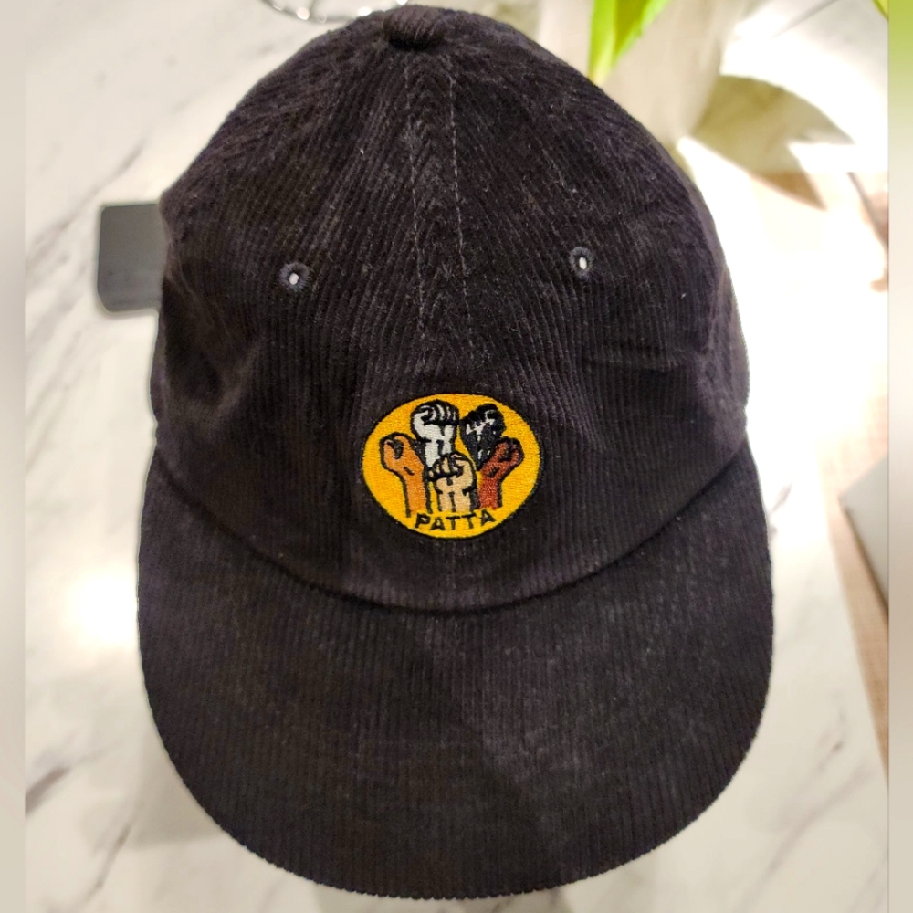 Patta Black Corduroy Hat with Embroidered Patch
